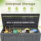 Devoko 125 Gallon Outdoor Storage Box, Waterproof Resin Deck Box - Image 4