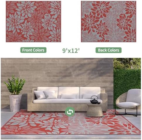 GENIMO Outdoor Rug, Waterproof Plastic Rugs - Image 2