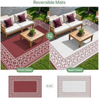 GENIMO Outdoor Rug, Waterproof Plastic Rugs - Image 4