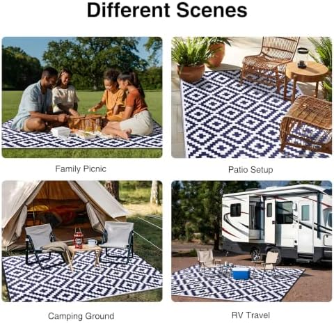 OLANLY Outdoor Rug 6x9 ft Waterproof Reversible Mat - Image 7