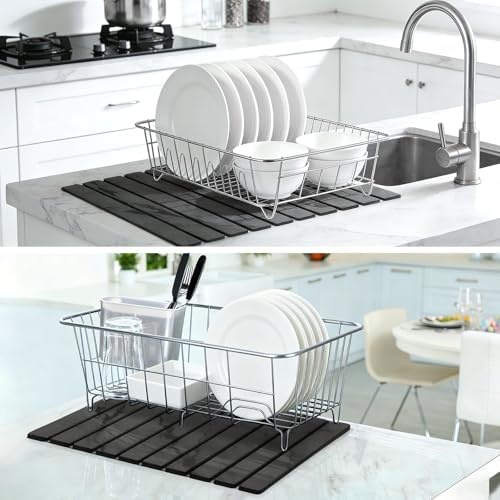 Large Stone Dish Drying Mat for Kitchen Counter, Quick Dry Stone Dishes Mats - Image 6