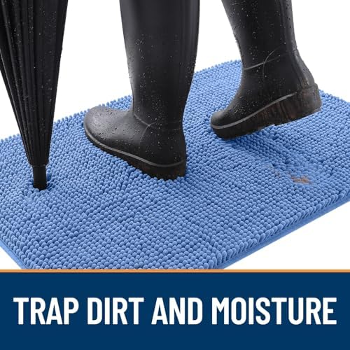 OLANLY Dog Door Mat for Muddy Paws 24x16, Super Absorbent Chenille Mud Mat - Image 2