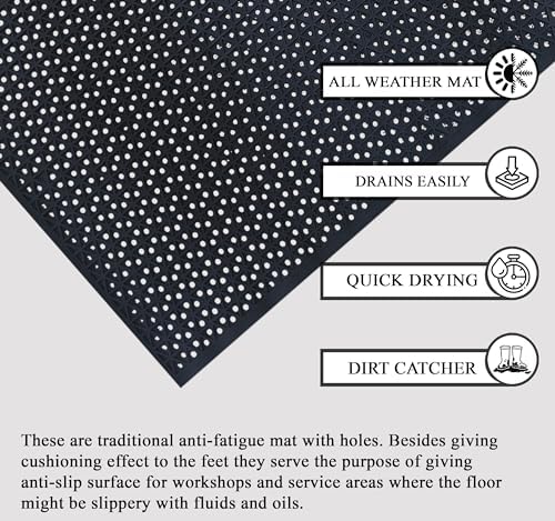 A1HC New All Purpose Rubber Extra Drain 70% Area Floor Mat - Image 6