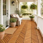 Goplus 30-Pack Acacia Wood Interlocking Deck Tiles - Image 4