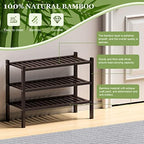 ROMGUAR CRAFT 3 Tier Bamboo Shoe Rack - Image 5