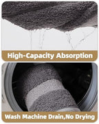 Color&Geometry Bathroom Rugs, Microfiber Bath Rugs, Dark and Light Grey - Image 5