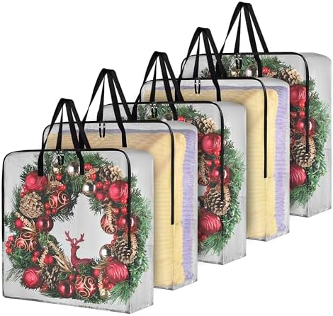 Handy Laundry 5-Pack Wreath Storage Bag, Large Moving Bags by Handy+Laundry