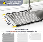 Tomorotec Roll Up Dish Drying Rack Over Sink, 304 Steel - Image 4