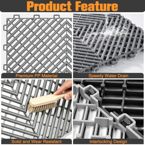ToLanbbt Interlocking Drainage Tiles 12" x 12" Modular Interlocking Cushion - Image 3