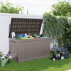 281 Gal Outdoor Storage Box Lockable Waterproof Deck Boxes - Image 4
