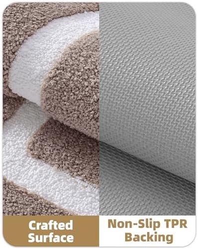 Color&Geometry Mini Bathroom Rugs 16x24, Extra Soft Absorbent Microfiber Bath - Image 6