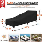 Arcedo Patio Chaise Lounge Cover Waterproof 4 Pack - Image 2