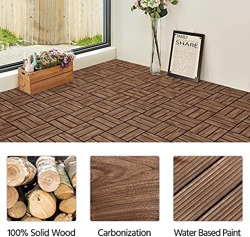 Yaheetech 27PCS 12x12in Interlocking Deck Tiles Outdoor Patio - Image 4
