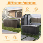 Outdoor Storage Box, 370 Gallon Waterproof Resin Deck Box - Image 2