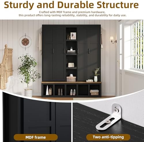 Merax Modern Farmhouse Hall Tree - Image 5