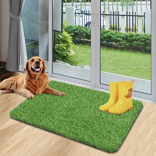 Artificial Grass Door Mat, Thick Turf Grass Dog Indoor/Outdoor Rug - Image 5