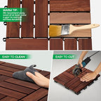 IDZO Interlocking Acacia Deck Tiles 9.6 SQFT - Image 5