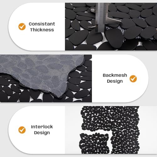 Black Pebble Tile for Shower Floor - Image 3