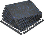 SUPERJARE 0.79'' Extra-Thick 6 Pcs 24 Sq Ft Exercise Equipment Mats by SUPERJARE