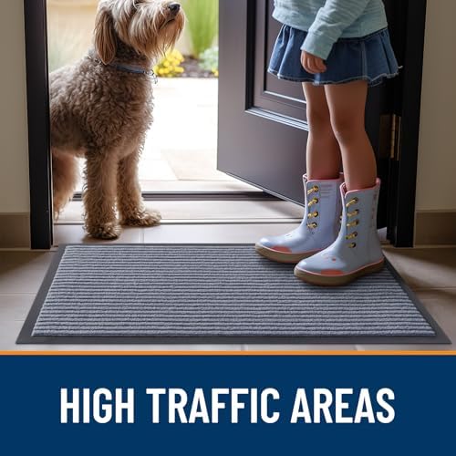 OLANLY 2-Pack Front Door Mats 47x32, Waterproof Heavy-Duty Doormats - Image 7