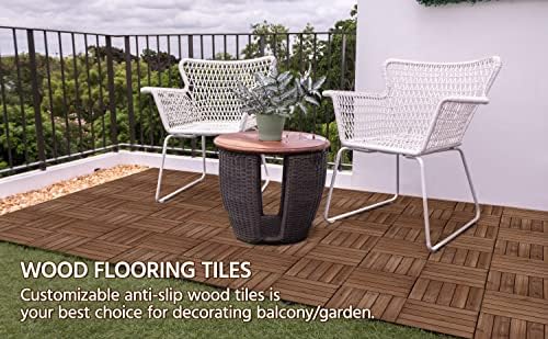 Yaheetech 55PCS Interlocking Deck Tiles Outdoor Patio Floor - Image 4
