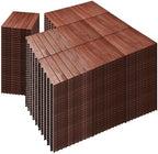 PrimeZone 297 PCS Solid Acacia Wood Interlocking Deck Tiles Outdoor by PrimeZone