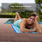 EchoDeck Interlocking Deck Tiles, 44 Pack Deck Tiles Interlocking Outdoor All - Image 2