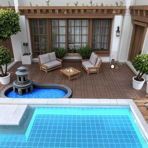 44-Pack Interlocking PP Deck Tiles, All-Weather Anti-Slip Patio Tiles - Image 4