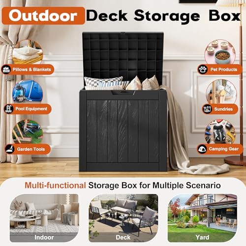 Outdoor Storage Box, Resin Deck Boxes Indoor and outdoor, Waterproof Storage - Image 3