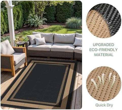 GENIMO Outdoor Rug, Waterproof Plastic Rugs - Image 5