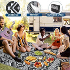 Garvee Large Outdoor Rug Waterproof Reversible Geometric Pattern, Stain - Image 6