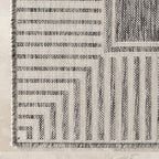 nuLOOM Asha Grey Bordered Power Loomed Indoor/Outdoor Area Rug - Image 4