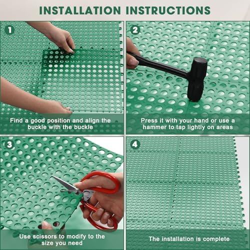 Drydiet 8 Pack Drainage Tiles Modular Interlocking Floor Tiles - Image 5