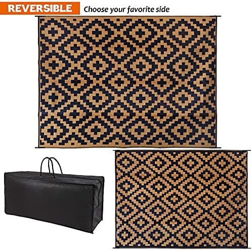 SAND MINE Reversible Mats, Plastic Straw Rug, Modern Area Rug, Large Floor Mat - Image 3