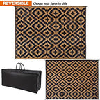 SAND MINE Reversible Mats, Plastic Straw Rug, Modern Area Rug, Large Floor Mat - Image 3