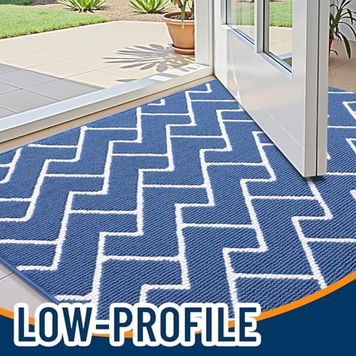 OLANLY Front Door Mat 48x32, Low-Profile Easy Clean Doormat - Image 3