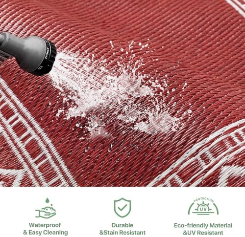 GENIMO Outdoor Rug, Waterproof Plastic Rugs - Image 5