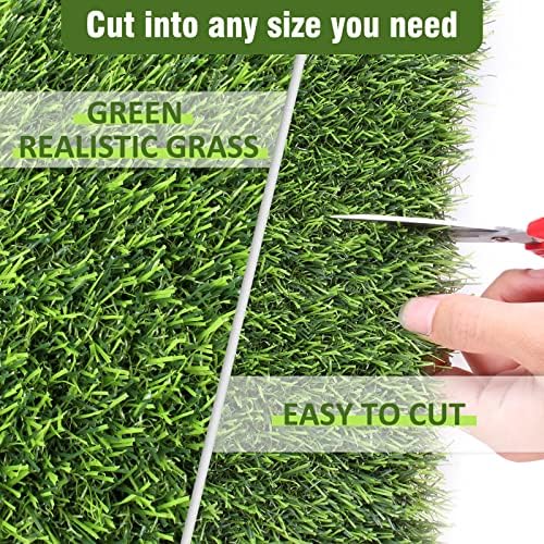 Kesfey 12 x 72 Inch Artificial Faux Grass Table Runner Green - Image 6
