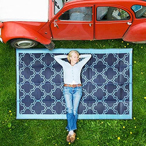 SAND MINE Reversible Mats, Plastic Straw Rug, Modern Area Rug, Large Floor Mat - Image 5
