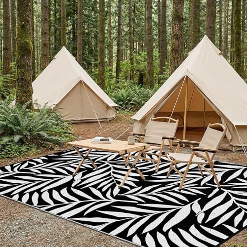 Smiry Outdoor Rug 9x12 ft Waterproof Reversible Leaf Mat - Image 7