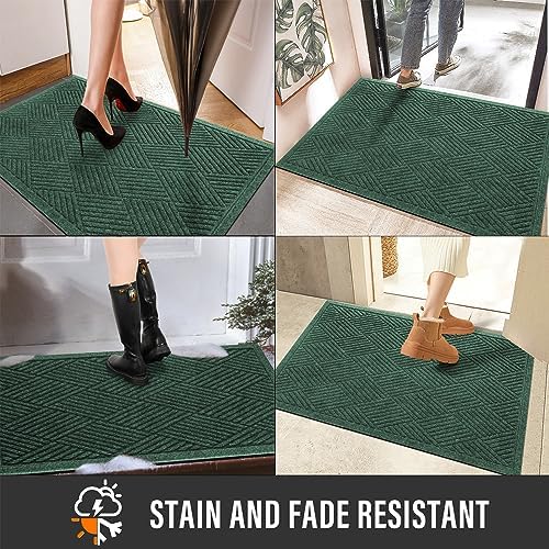 HIYARD Sturdy Front Door Mat, Absorbent Muddy Dirt Resist Welcome Door Mats - Image 5
