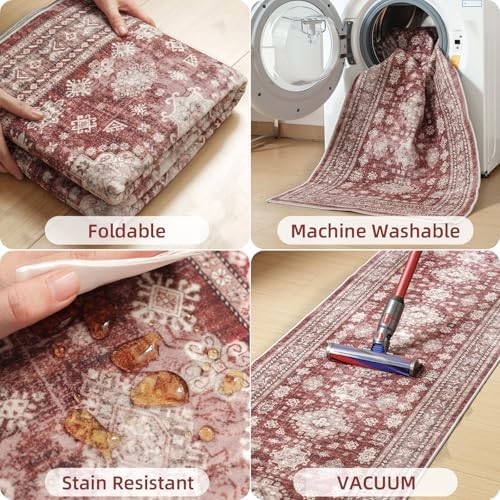 2x3 Door Mat Washable Boho Non Slip Small Throw Rugs - Image 4