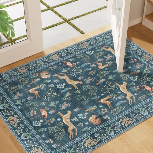 DUKINO 2x3 Entryway Rug, Washable Door Mat Animal Rug by DUKINO