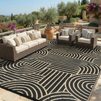 Garvee Reversible Rainbow Outdoor Rug 9x12 - Image 2