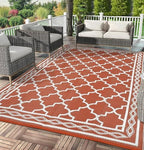 GlowSol Outdoor Rug 9x12 Waterproof Outdoor Plastic Straw Rug by GLOWSOL