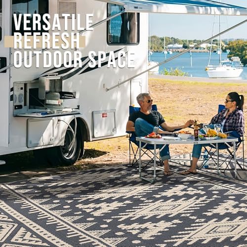 OLANLY Outdoor Rug 4x6 ft Waterproof Reversible Boho Mat - Image 7