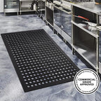 A1 Home Collections Anti Fatigue Mat, 0.6" Thick Heavy Duty Rubber Floor Mat - Image 2