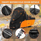 Motorcycle Cover Heavy Duty for Touring Side Box Models - Image 3