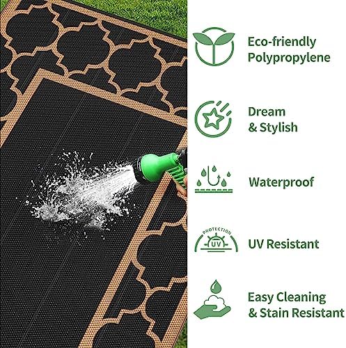 GENIMO Outdoor Rug, Waterproof Plastic Rugs 10'x14' - Image 6