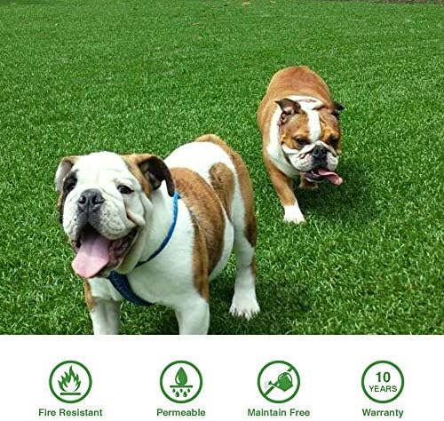 Fas Home Artificial Grass Turf 10x34 ft, Fake Grass Rug - Image 2